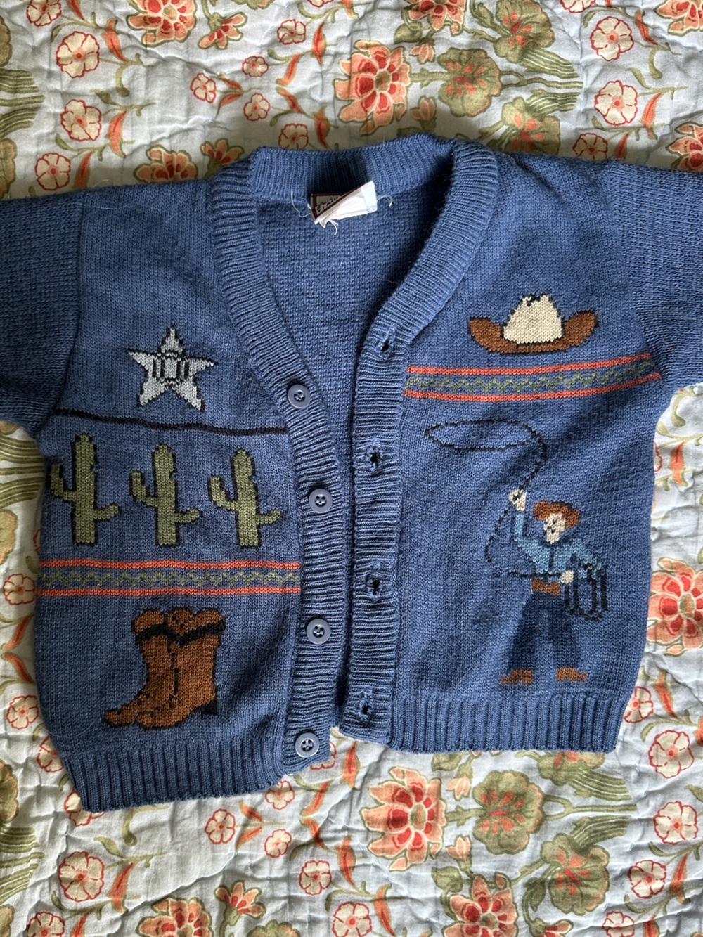 Vintage cowboy cardigan